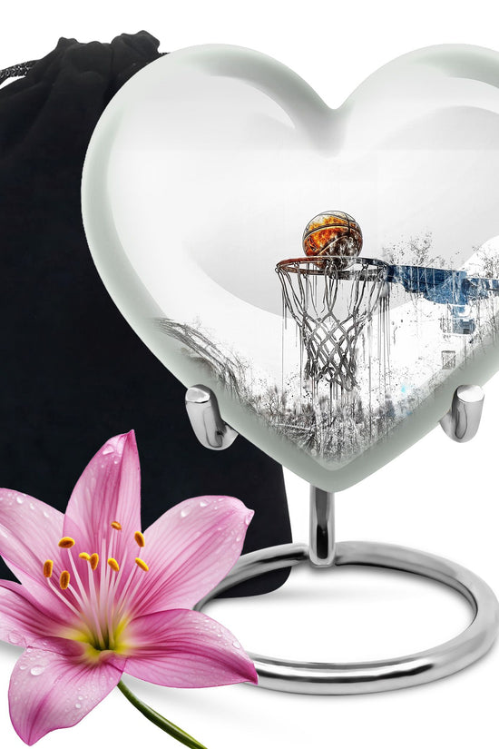 Basketball Memorial For Ashes - Aluminum Cremation Urn For Adult