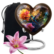 Nature Hummingbird Cremation Urn - Decorative Cremation Urn For Loved Ones
