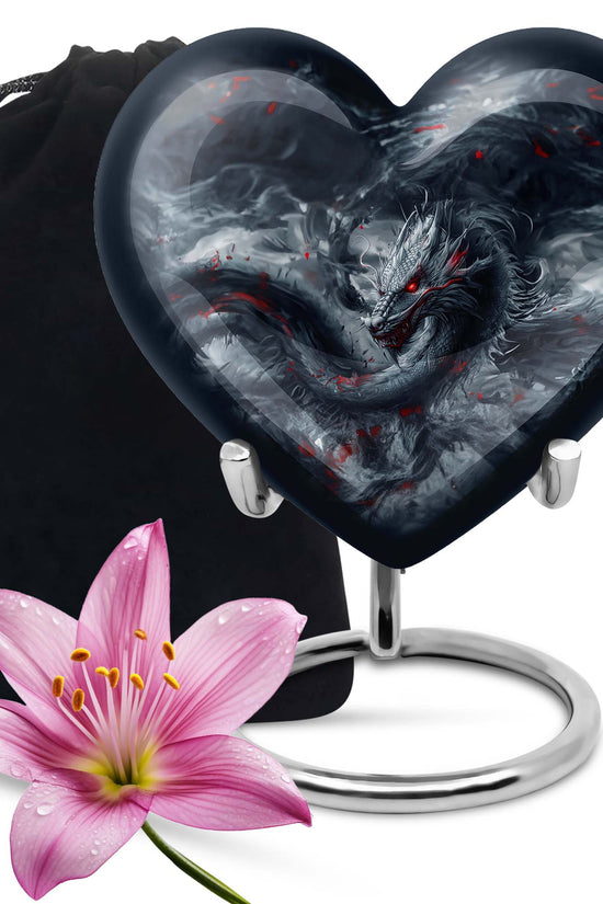 Dragon Funeral Urn For Human Ashes - Large Aluminium Urn For Adult Ashes