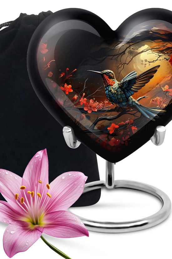 Nature Hummingbird Urn - Premium Memorial Urn For Human Ashes