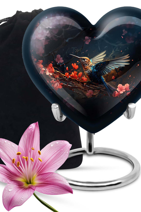 Mystic Hummingbird Cremation Urn - Scenic Ashes Urn For Human Ashes