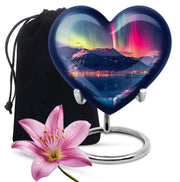 Aurora Borealis Funeral Urn - Northern Lights Memorial Urn For Human Ashes