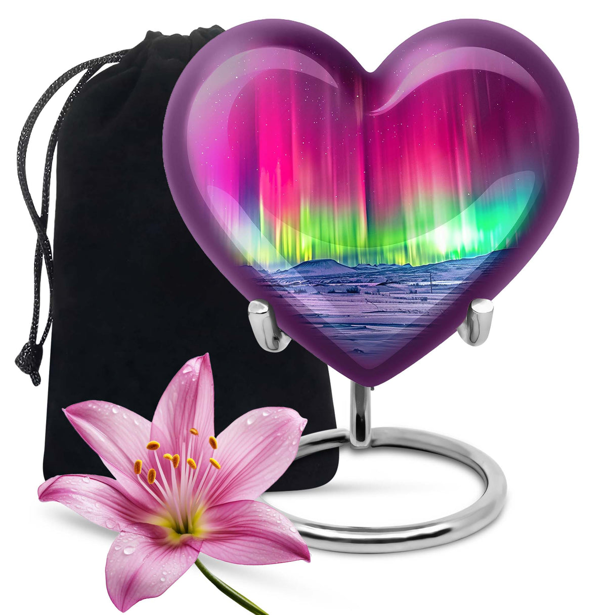 Mystic Northern Lights Urn For Ashes - Aurora Borealis Spiritual Urn