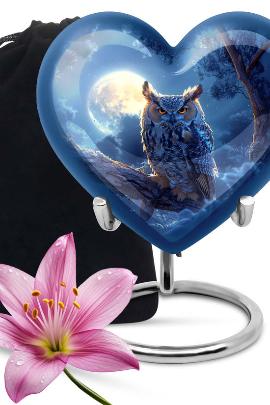 Owl Theme Cremation Urn – Luxury Memorial Urn For Burial