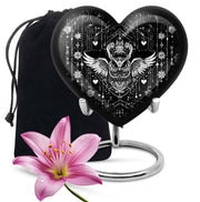 Spiritual Owl Memorial Urn - Large Decorative Cremation Urn For Ashes