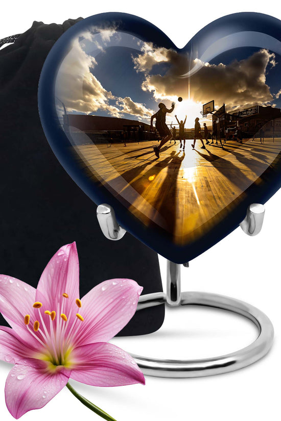 Basketball Tribute Cremation Urn - Sports Memorial Ashes Urn For Adults