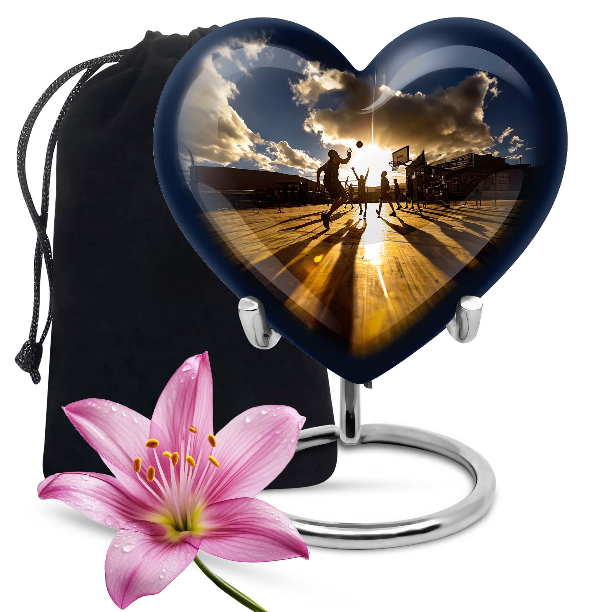 Basketball Tribute Cremation Urn - Sports Memorial Ashes Urn For Adults