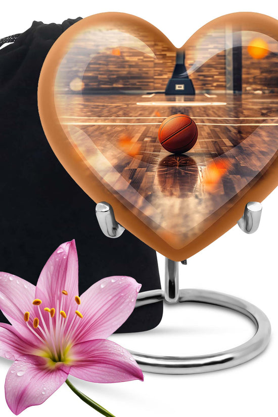 Basketball Court Cremation Urn - Decorative Funeral Urn For Loved Ones