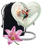 Hummingbird Theme Funeral Urn - Elegant Cremation Urn For Loved Ones