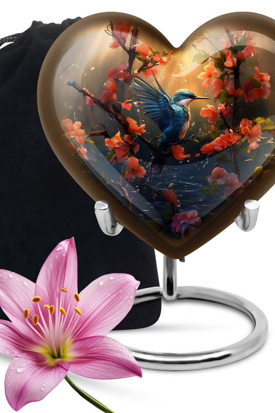 Hummingbird Cremation Urn - Large Beautiful Funeral Urn For Loved Ashes