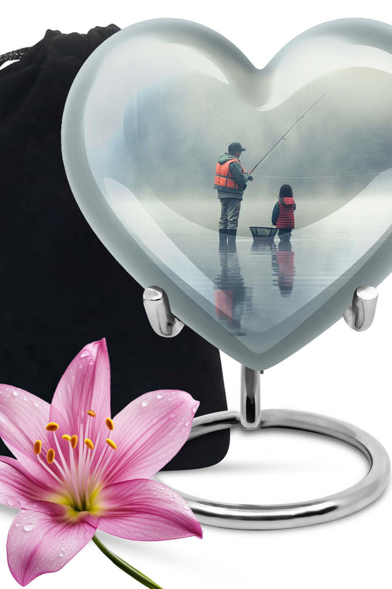Fishing Theme Memorial Urn - Cremation Urn For Male & Female