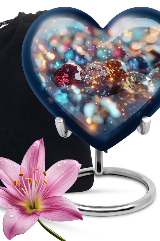 Diamond Funeral Urn – Decorative Cremation Urn for Loved Ones