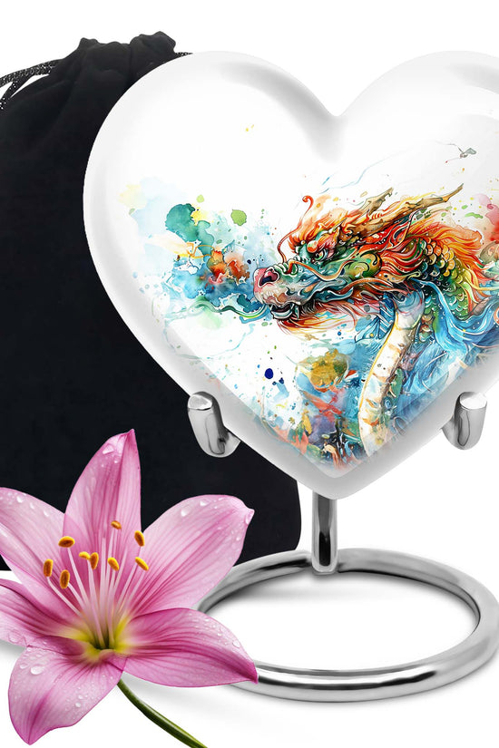 Artistic Dragon Cremation Urn For Ashes - Fantasy Burial Urn For Adult Ashes