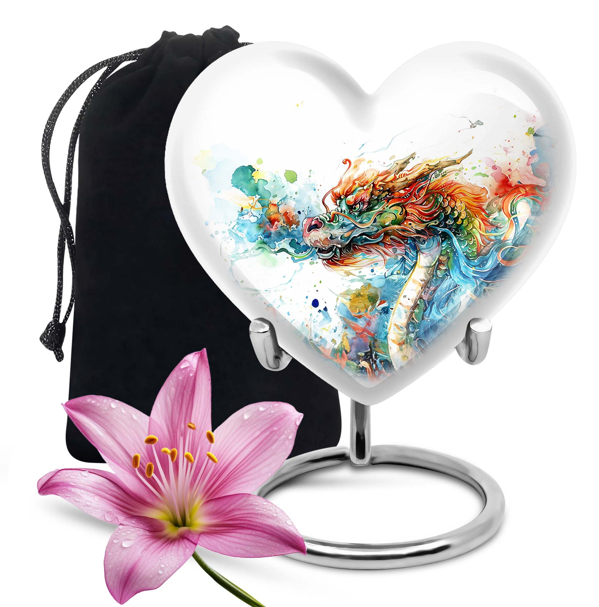 Artistic Dragon Cremation Urn For Ashes - Fantasy Burial Urn For Adult Ashes