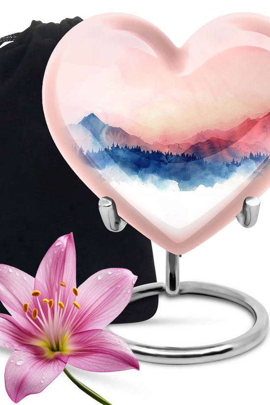 Artistic Mountain Cremation Urn - Nature Memorial Urn For Loved Ones