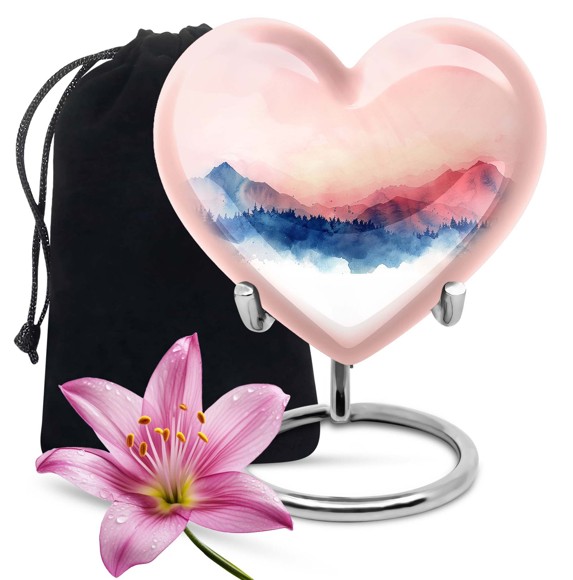 Artistic Mountain Cremation Urn - Nature Memorial Urn For Loved Ones