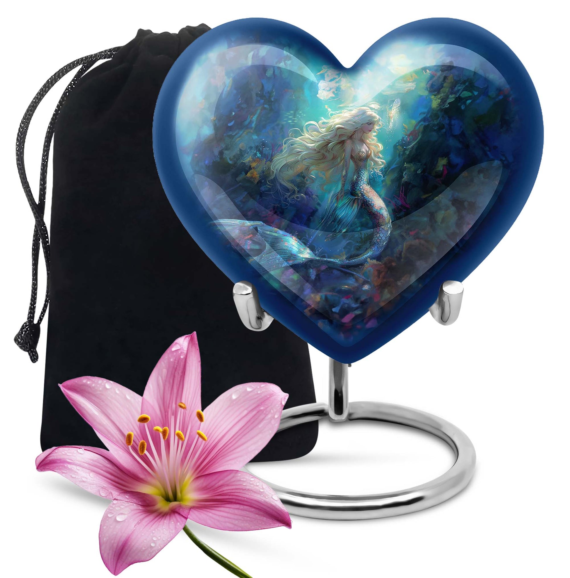 Underwater Mermaid Ashes Urn - Artistic Memorial Urn for Loved Ones