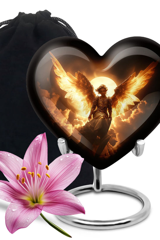 Goddess Angel Funeral Urn - Golden Sunlight Memorial Urn For Human Ashes