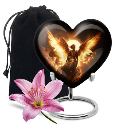 Goddess Angel Funeral Urn - Golden Sunlight Memorial Urn For Human Ashes