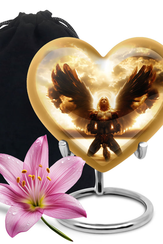 Golden Heaven Angel Cremation Urn - Divine Angel Cremation Urn For Adult Ashes