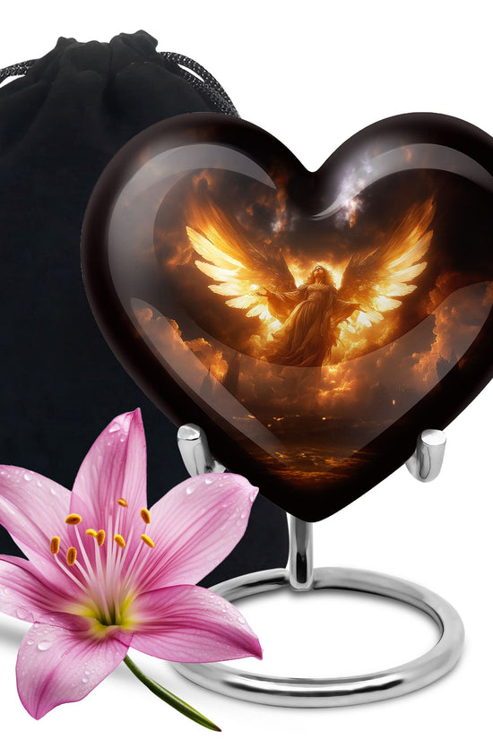 Celestial Light Angel Urn Cremation For Ashes - Divine Memorial Urn For Burial