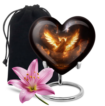 Celestial Light Angel Urn Cremation For Ashes - Divine Memorial Urn For Burial