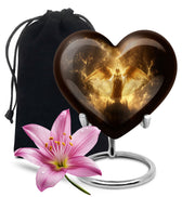 Royal Golden Angel Memorial Urn - Guardian Angel Cremation Urn For Ashes