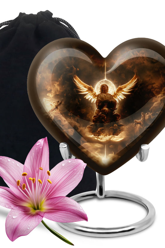 Celestial Light Angel Urn Cremation For Ashes - Divine Memorial Urn For Burial