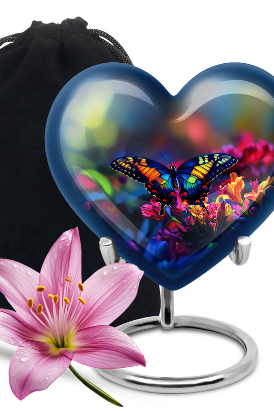 Colorful Butterfly Cremation Urn For Human Ashes Male & Female