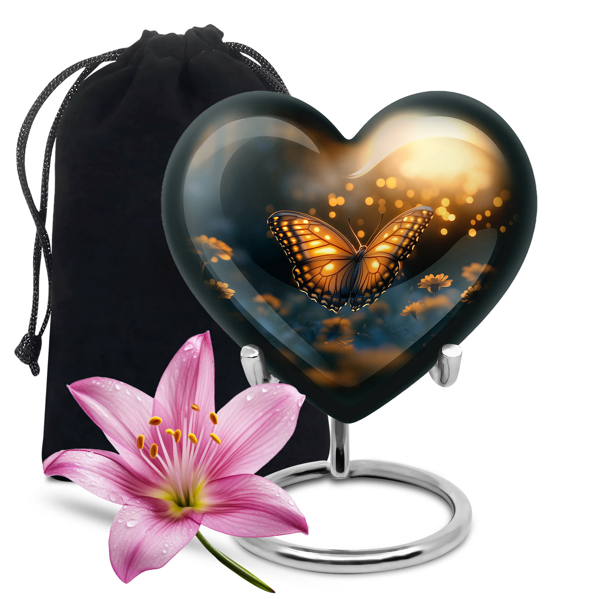 Monarch Butterfly Ashes Urn For Mom - keepsakes for ashes of loved ones