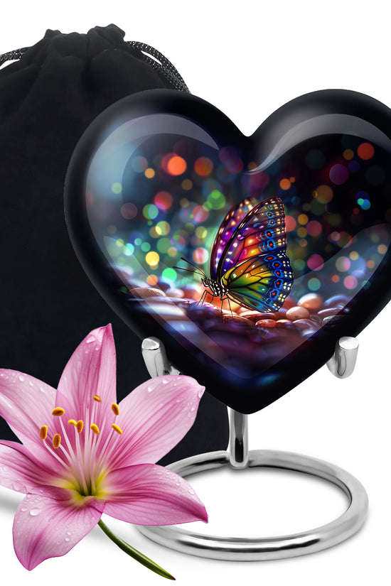 Colorful Butterfly Cremation Ashes Urn - Funeral Urns For Men and Women
