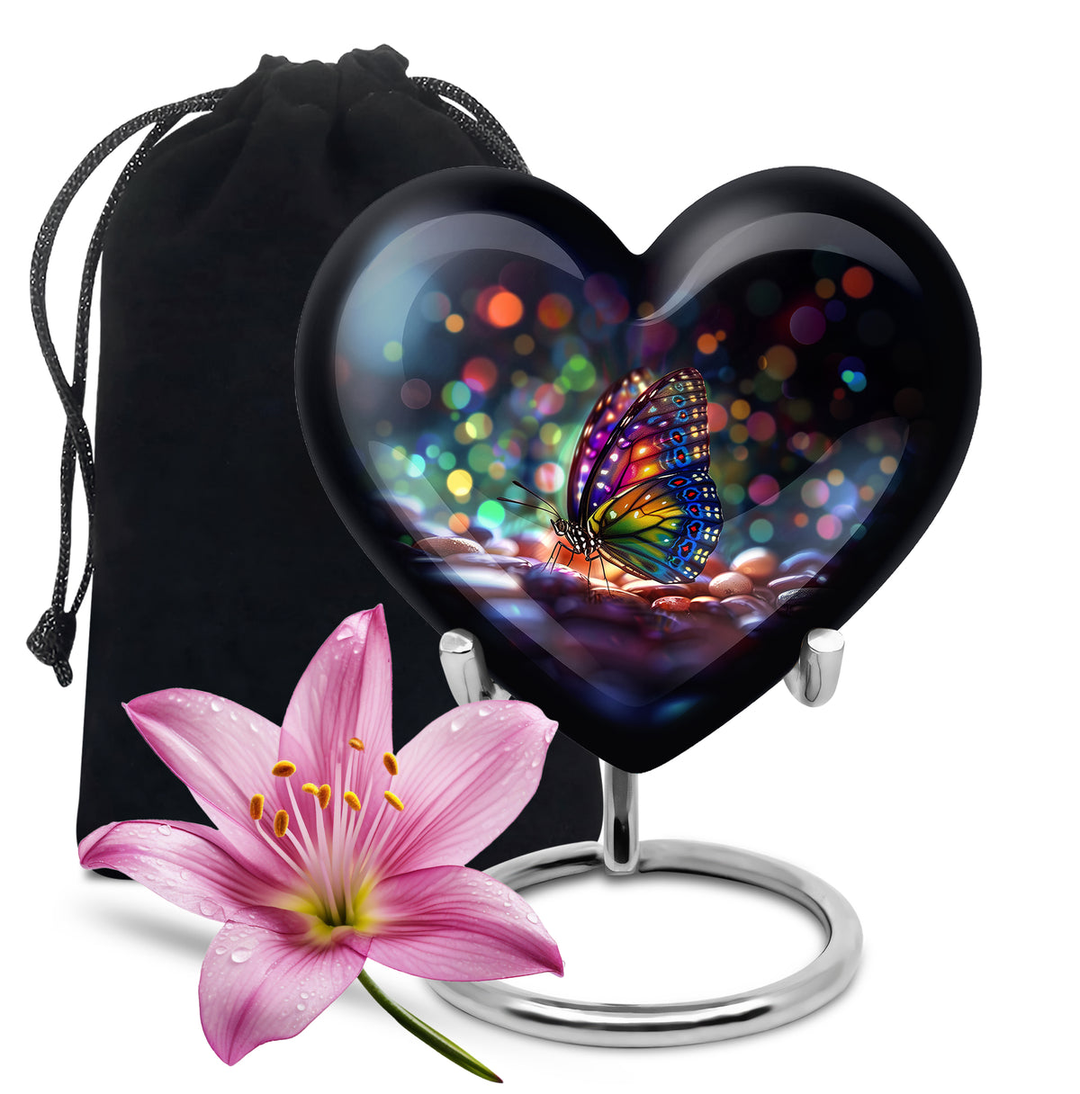 Colorful Butterfly Cremation Ashes Urn - Funeral Urns For Men and Women