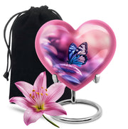 Blue Butterfly Urns For Ashes - Pink Cremation Urn For Funeral