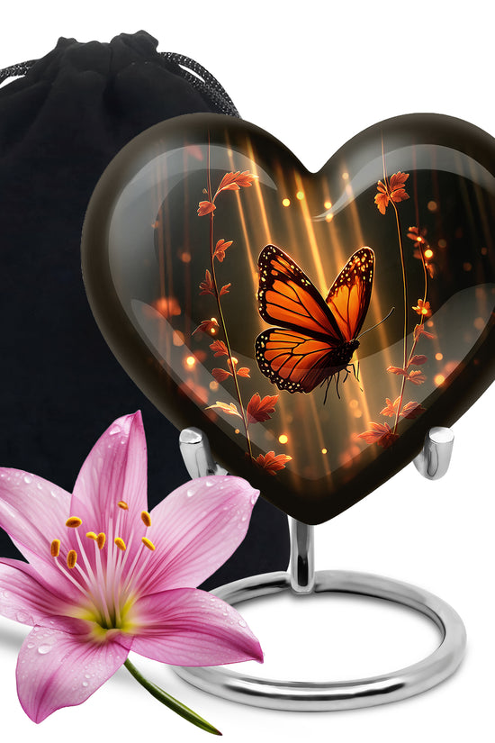 Monarch Butterfly Cremation Urn - Moonlit Butterfly Memorial Urns