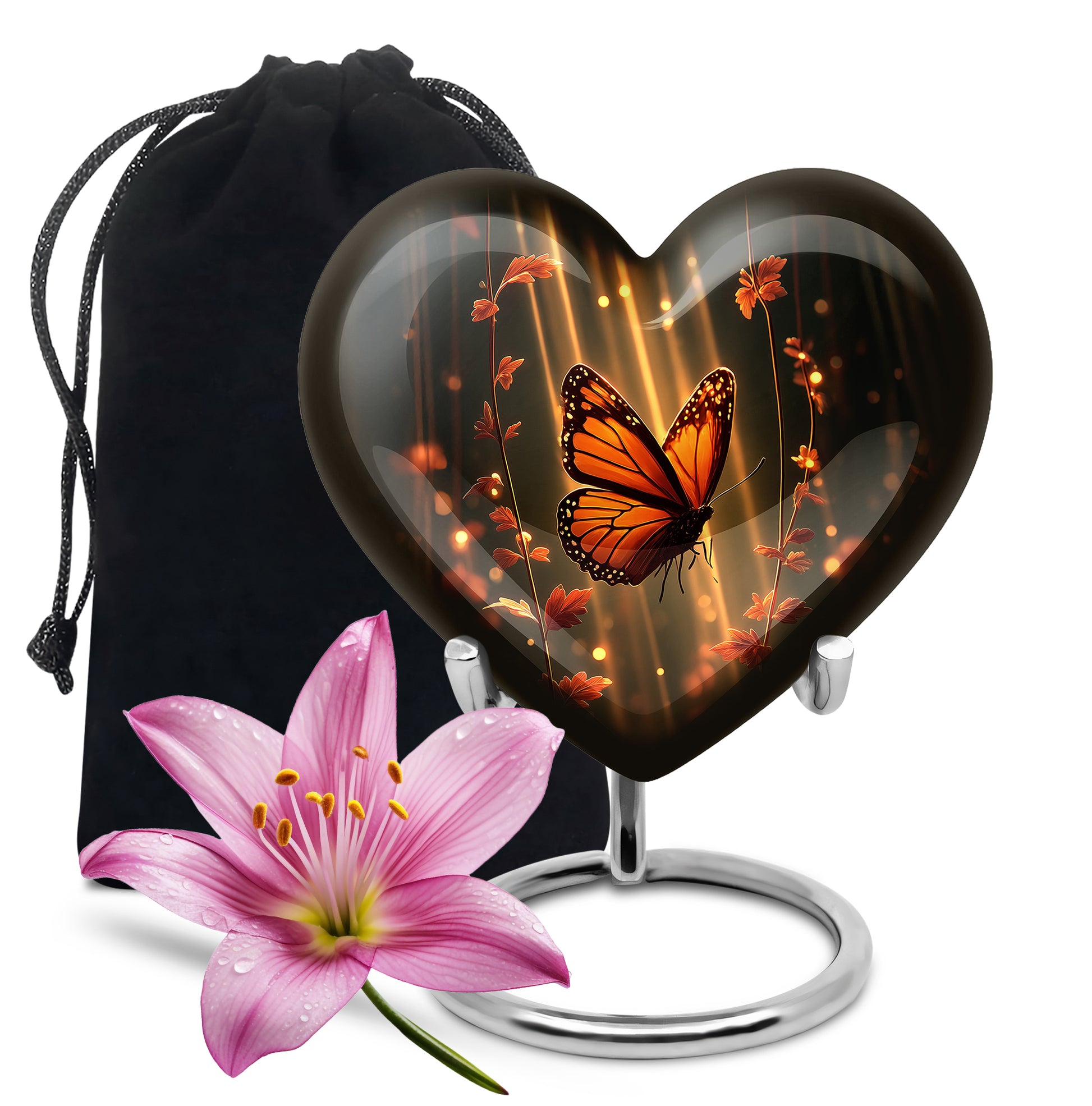 Monarch Butterfly Cremation Urn - Moonlit Butterfly Memorial Urns
