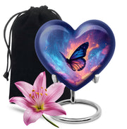 Cosmic Butterfly Cremation Urn - Memorial Urn for Mom or Dad