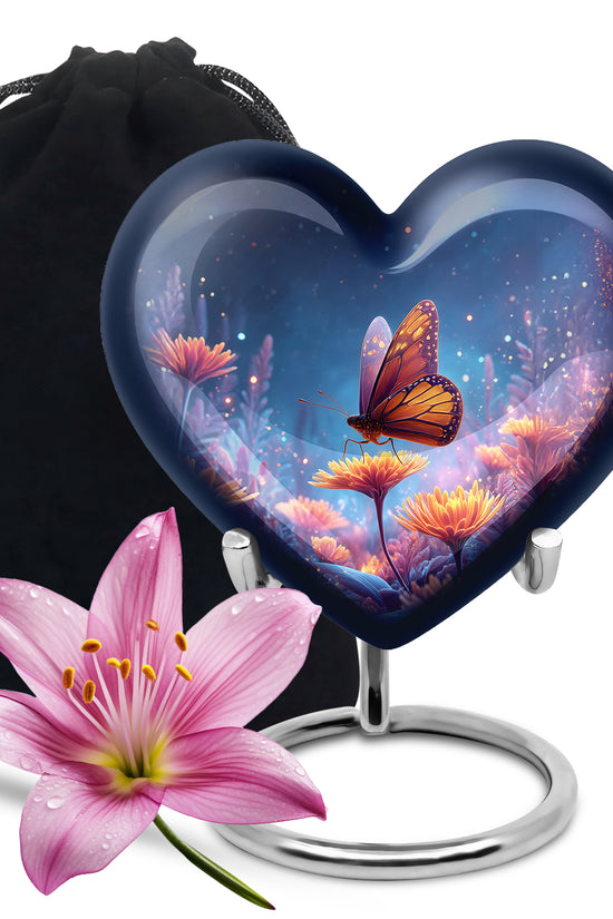 Monarch Butterfly Cremation Urn for Human Ashes For Mom or Dad