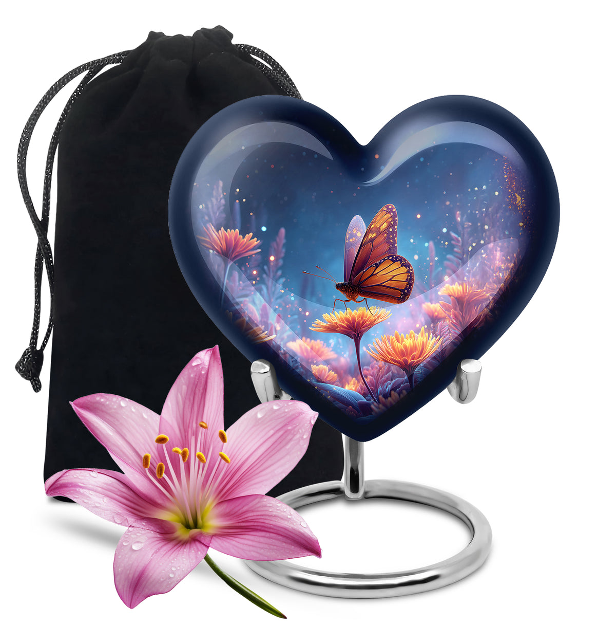 Monarch Butterfly Cremation Urn for Human Ashes For Mom or Dad