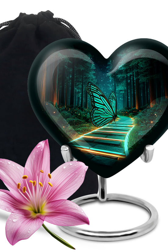 Neon Butterfly Cremation Urn - Forest Urns For Adult Human Ashes