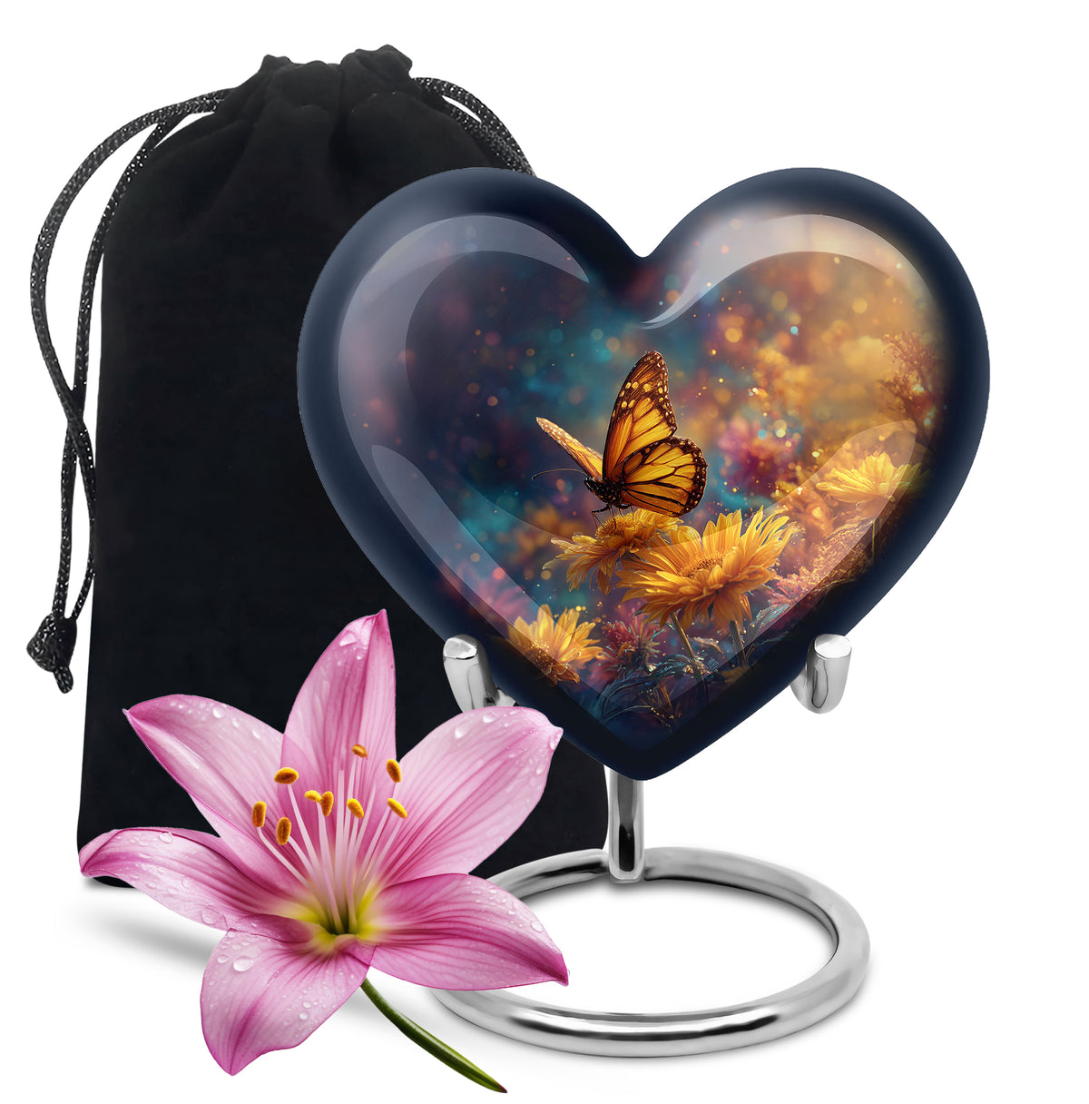 Beautiful Butterfly Cremation Urn - Decorative Urns For Mom Ashes