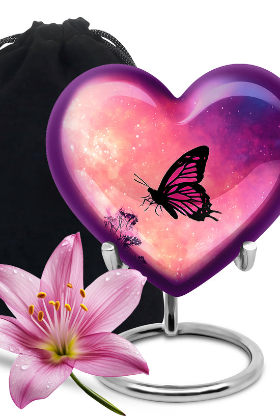 Pink Butterfly Funeral Urn - A Peaceful Tribute For Mom's Ashes