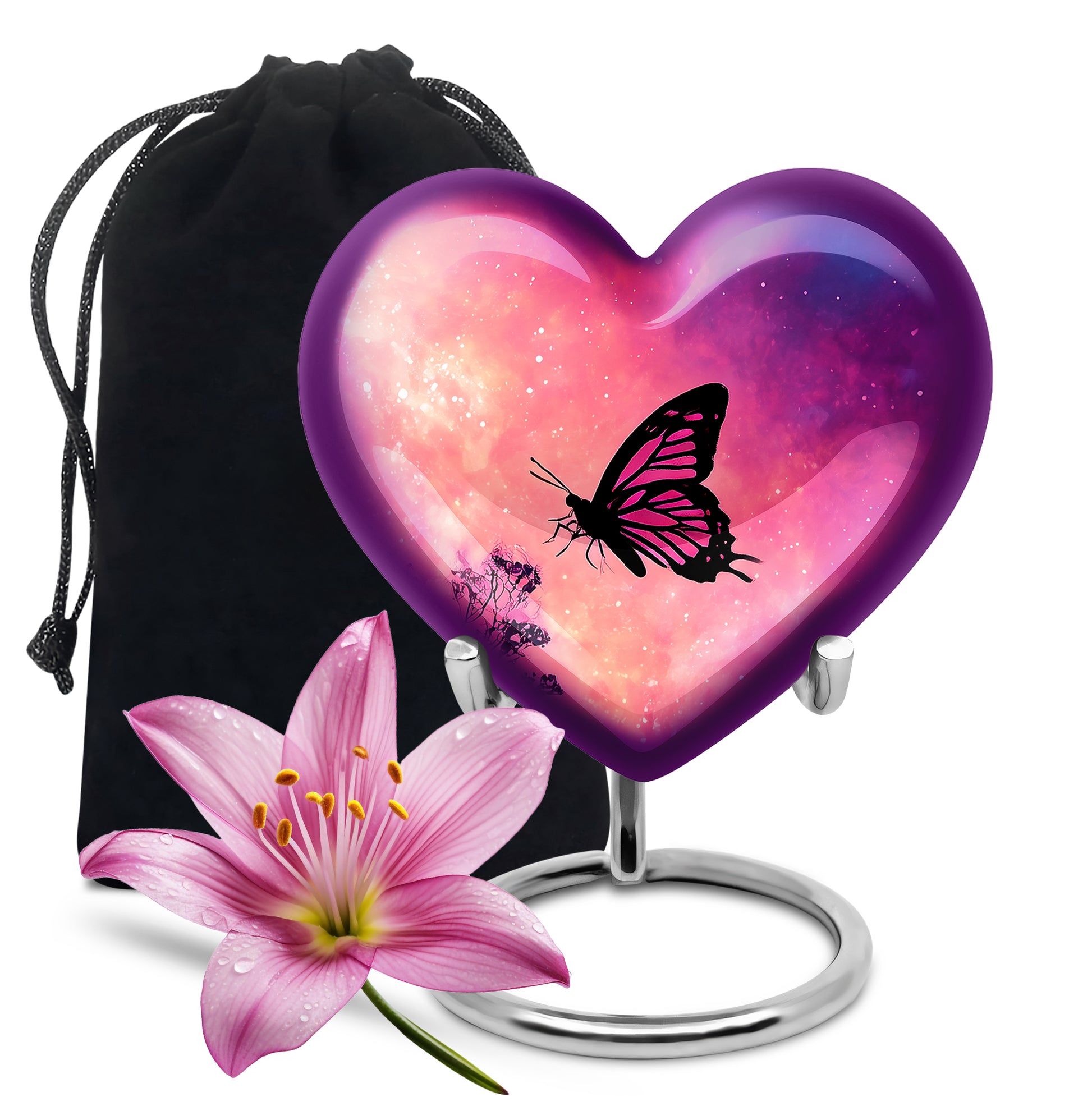Pink Butterfly Funeral Urn - A Peaceful Tribute For Mom's Ashes