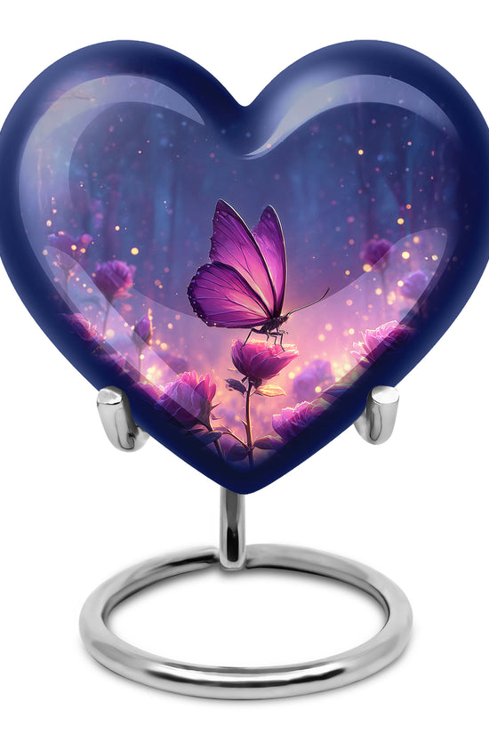 Blue Butterfly Cremation Urns - Enduring Journey 10-inch, 200 cu in - Yatskia