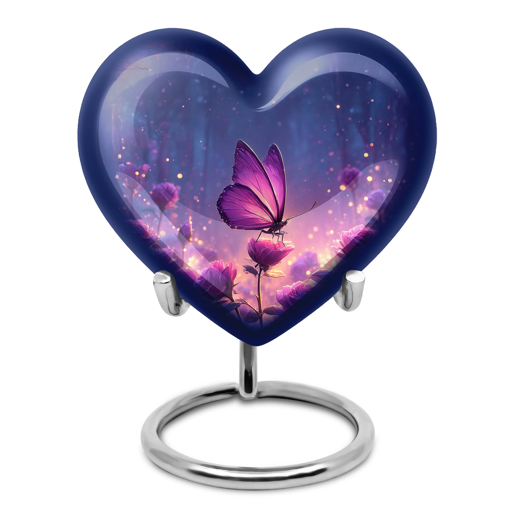 Blue Butterfly Cremation Urns - Enduring Journey 10-inch, 200 cu in - Yatskia