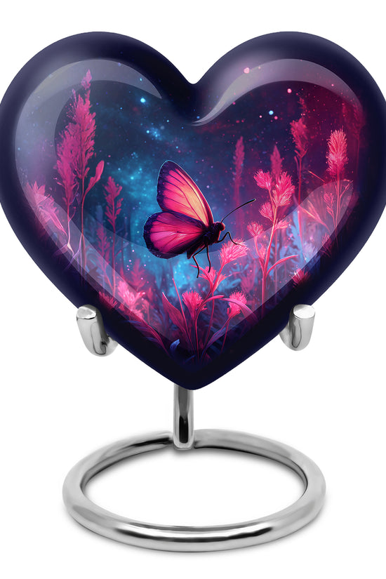 Distinguished Blue Butterfly Cremation Urn for Ashes - 10-inch, 200 cu in - Yatskia