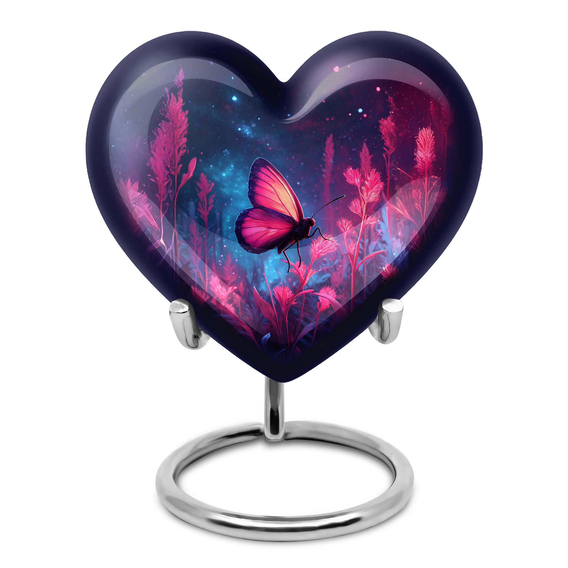 Distinguished Blue Butterfly Cremation Urn for Ashes - 10-inch, 200 cu in - Yatskia