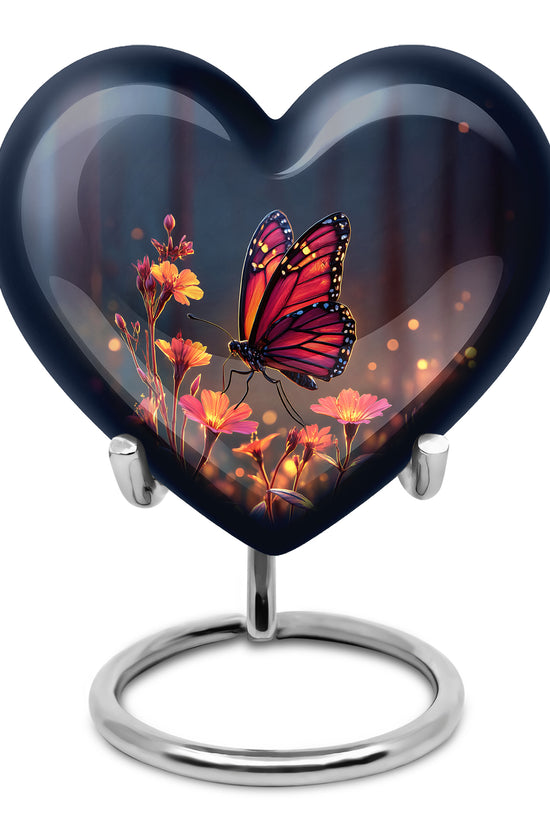 Personalized Blue Butterfly Cremation Urns for Ashes - Majestic 10-inch - Yatskia