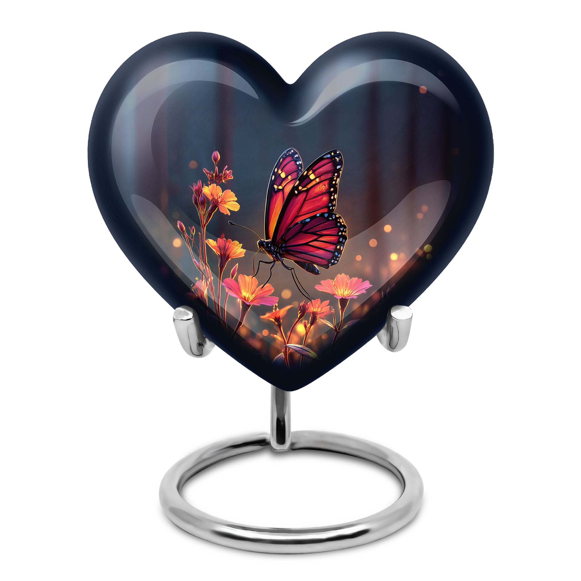 Personalized Blue Butterfly Cremation Urns for Ashes - Majestic 10-inch - Yatskia