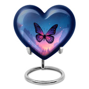Lustrous Butterfly Cremation Urns for Human Ashes - Blue 10-inch - Karyliz