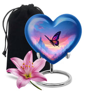 Blue Flying Butterfly Urns - Beautiful Cremation Urns For Mom Ashes